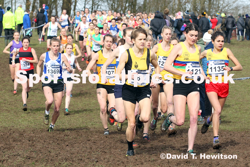 Senior women, 2020 British Athletics Inter Counties Cross Country Champs., Prestwold Hall, Loughborough. Photo: David T. Hewitson/Sports for All Pics